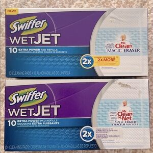 x20 Swiffer Wet-Jet Refill Pads Extra Scrubbing Power Mr. Clean Magic Eraser